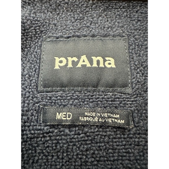 prAna Mens Sweater Jacket Medium Blue Tri Thermal Threads Long Sleeve 1/4 Zip‎ - Picture 3 of 8